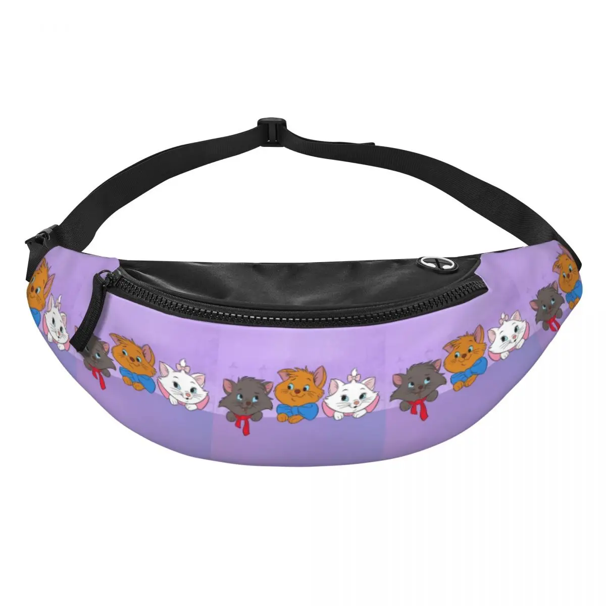 

Поясная сумка Custom M-Marie Cat Cartoon для мужчин и женщин, повседневная сумка через плечо для бега, для телефона и денег