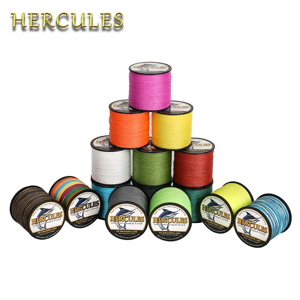 

Hercules Pesca 500M PE Braided Wire For Carp Fishing Accessory 10-300LB Peche Extreme Strong Cord 8Strands