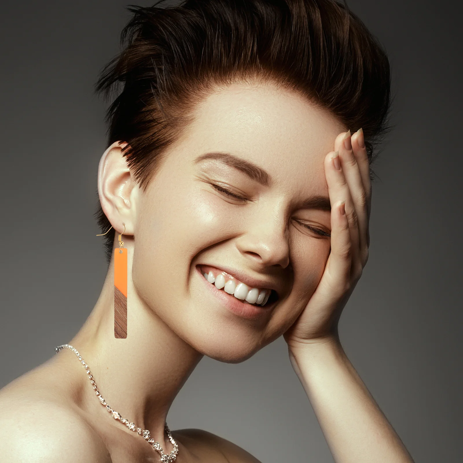 

5Pcs Wood Resin Rectangle Bar Charms DIY Craft Making Jewelry Accessories Pendant Necklace Bracelet Earring Materials