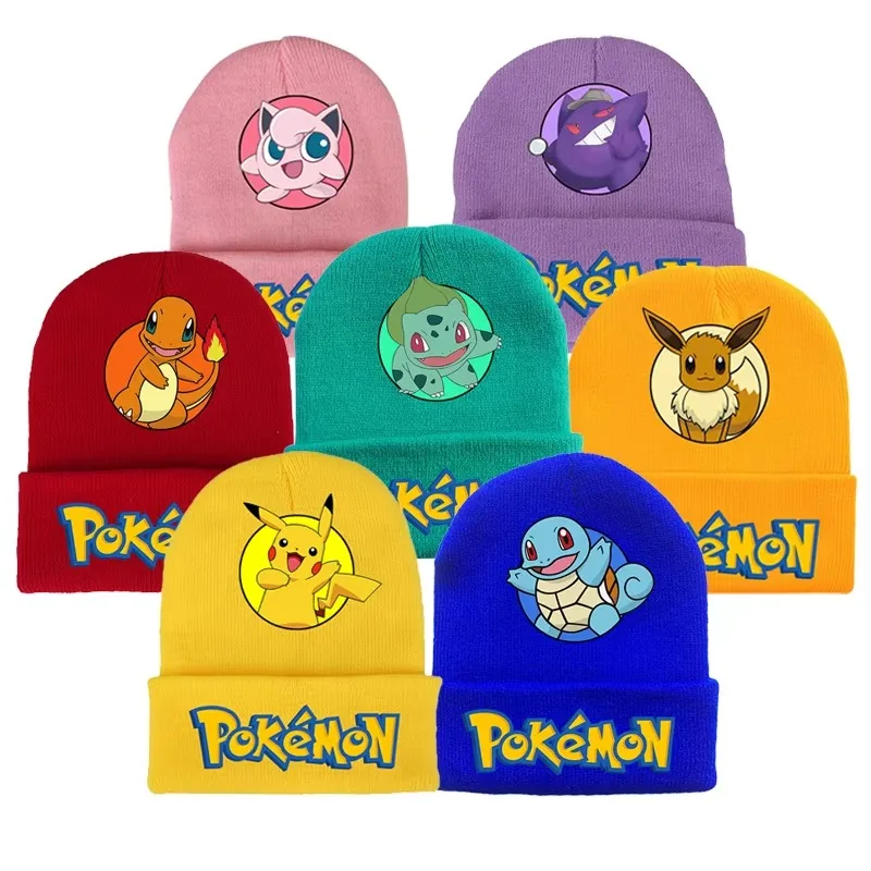 Вязаная-шапка-с-покемонами-мультяшная-аниме-Пикачу-Чармандер-для-девочек-и-мальчиков-зимняя-холодная-шапка-головной-убор-простые-теплые-шапки-детский-подарок-на-день-рождения