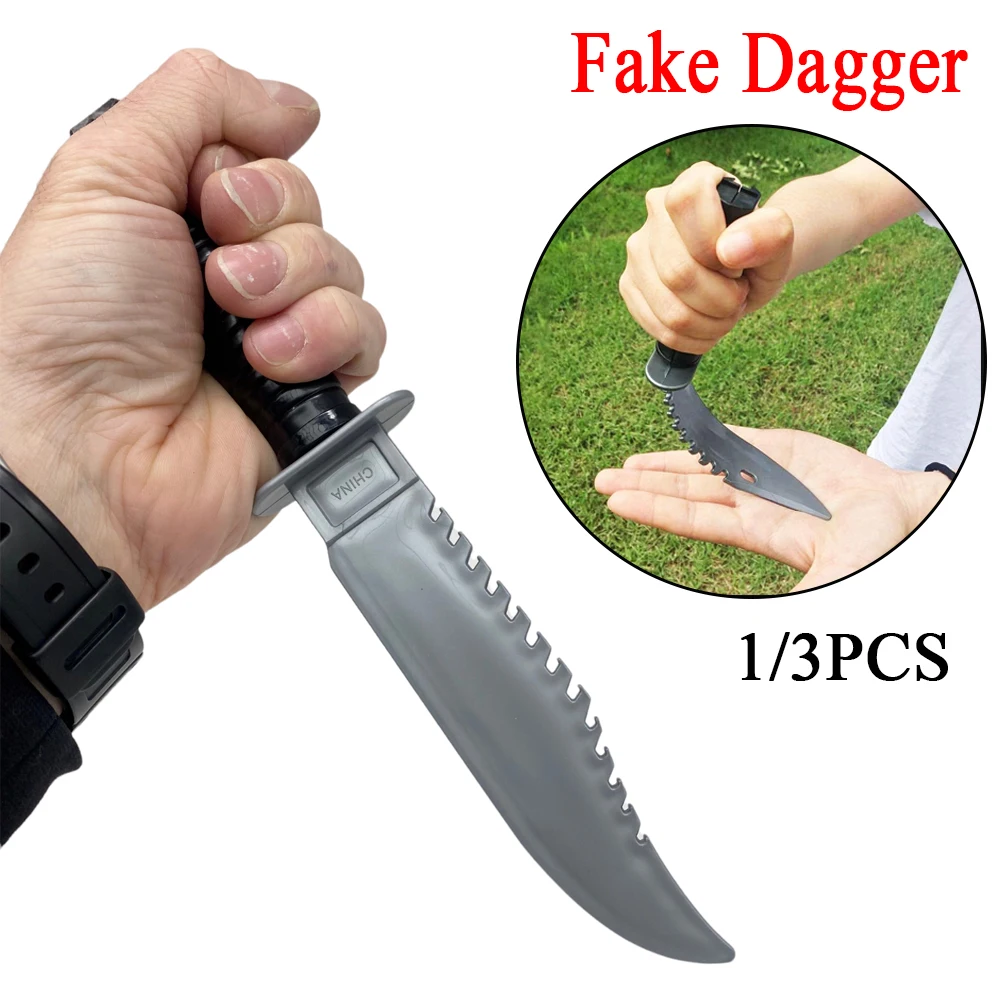 1/3pcs Scream Fake Knife Cosplay Costume Props Hallween Dagger Masquerade Party Game Performance Supplies Prank Not Sharp Knife