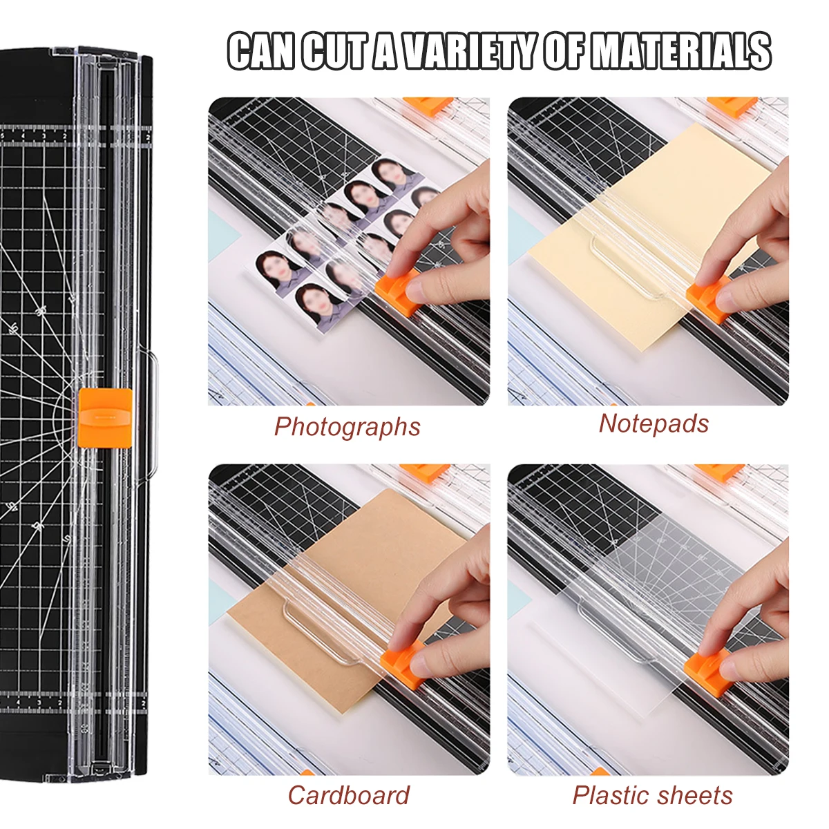 A4 (12-inch) Bi-Directional Mini Paper Cutter for Students, Crafts, Coupons, Kraft Paper & Photos