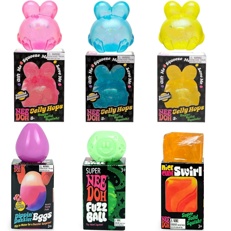 

Schylling Needoh Nice Cube Sensory Fidget Cube Stress Relief Squishy Cube Anti-Anxiety Squeeze Object For Focus ADHD Population