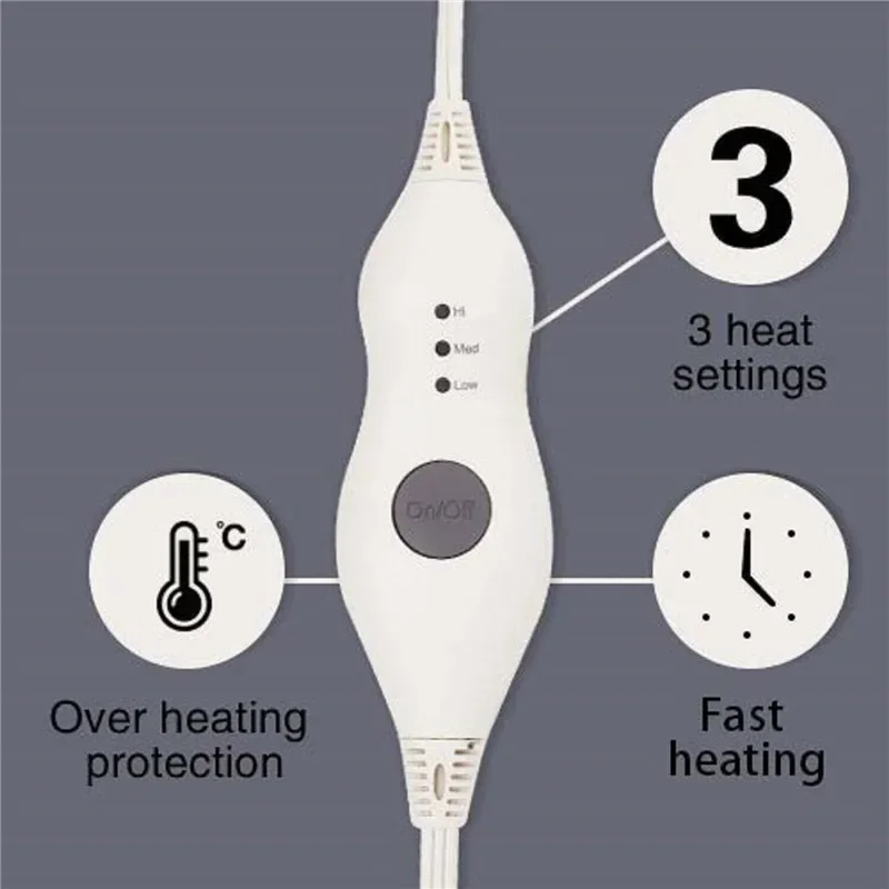 Winter Warmer Electric Heating Pad EU US Controller Moist Neck Back Shoulder Heating Pad Pain Relief Heat Therapy Temperature