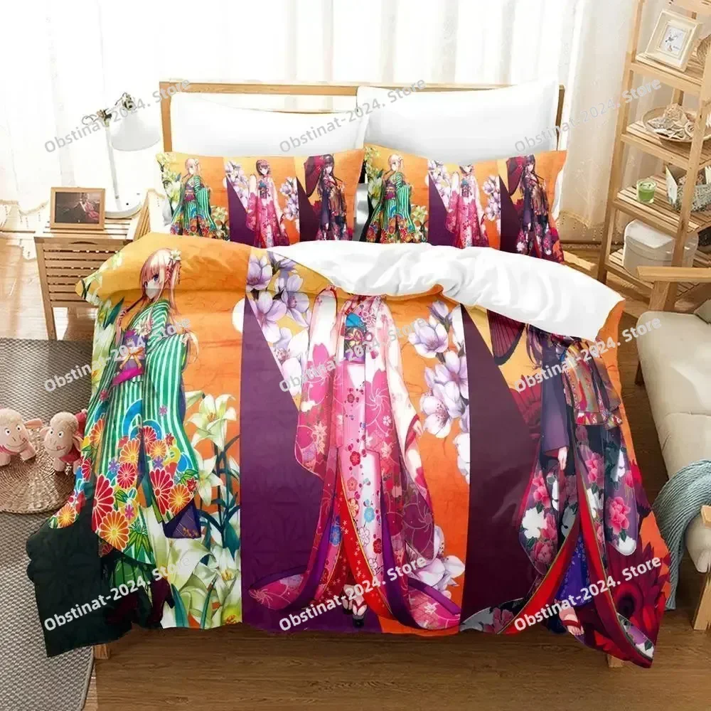Saekano How To Raise A Boring Girlfriend Bedding Set Printed Bed Set With Pillowcase Bed Duvet Cover Soft Queen Super King Size