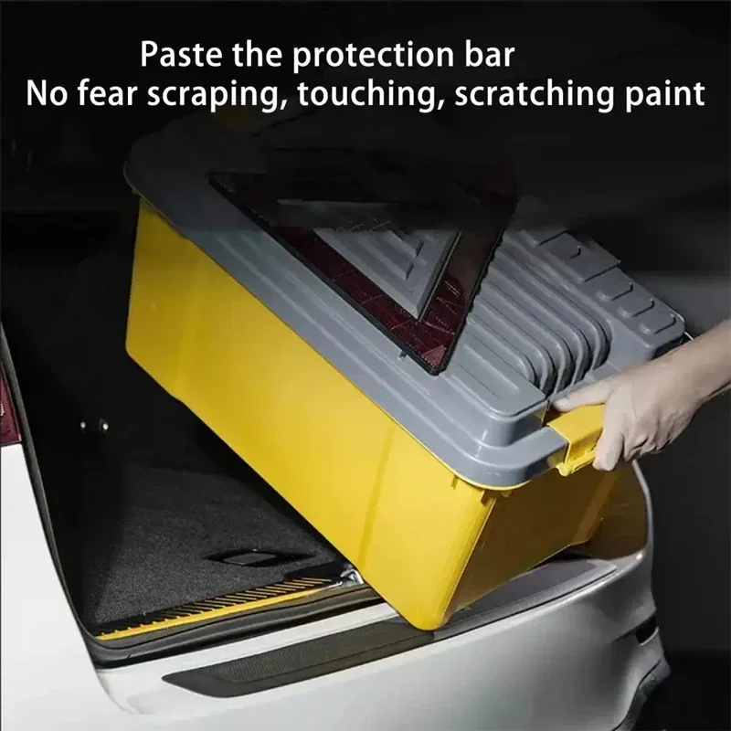 For Audi Q4 e-tron Car Trunk Sill Anti-Scratch Guard Strip Rear Bumper Rubber Protector Decorative Cover Sticker 2
