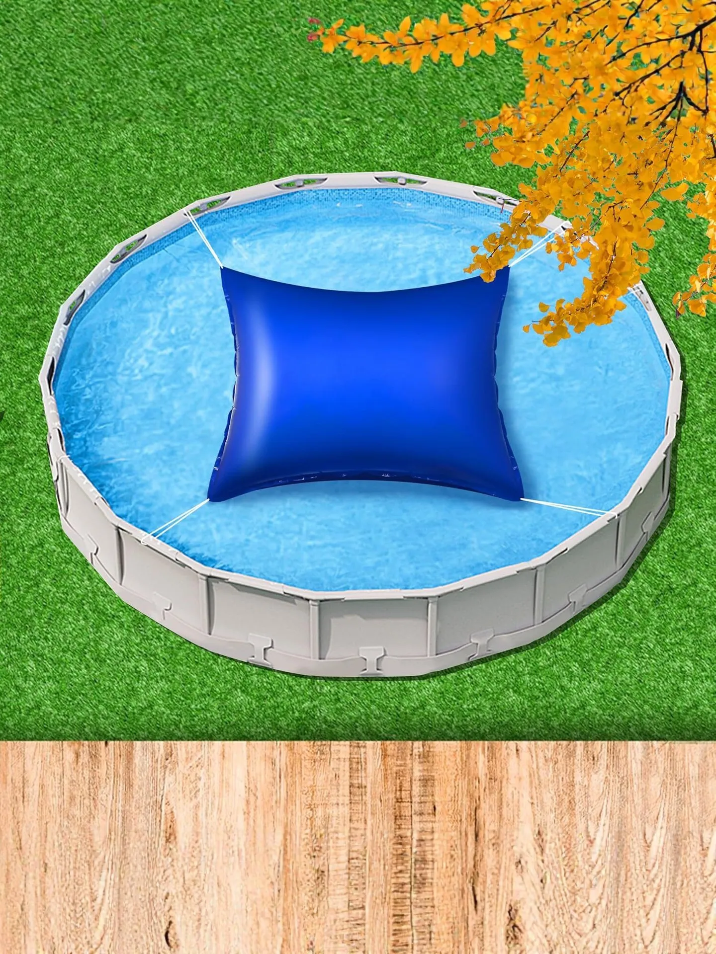 PVC Inflatable Floating Pillow Pool Insulation Mat Anti Freeze Anti Leaf Pool Cover Accessories For Swimming Pools Spas and