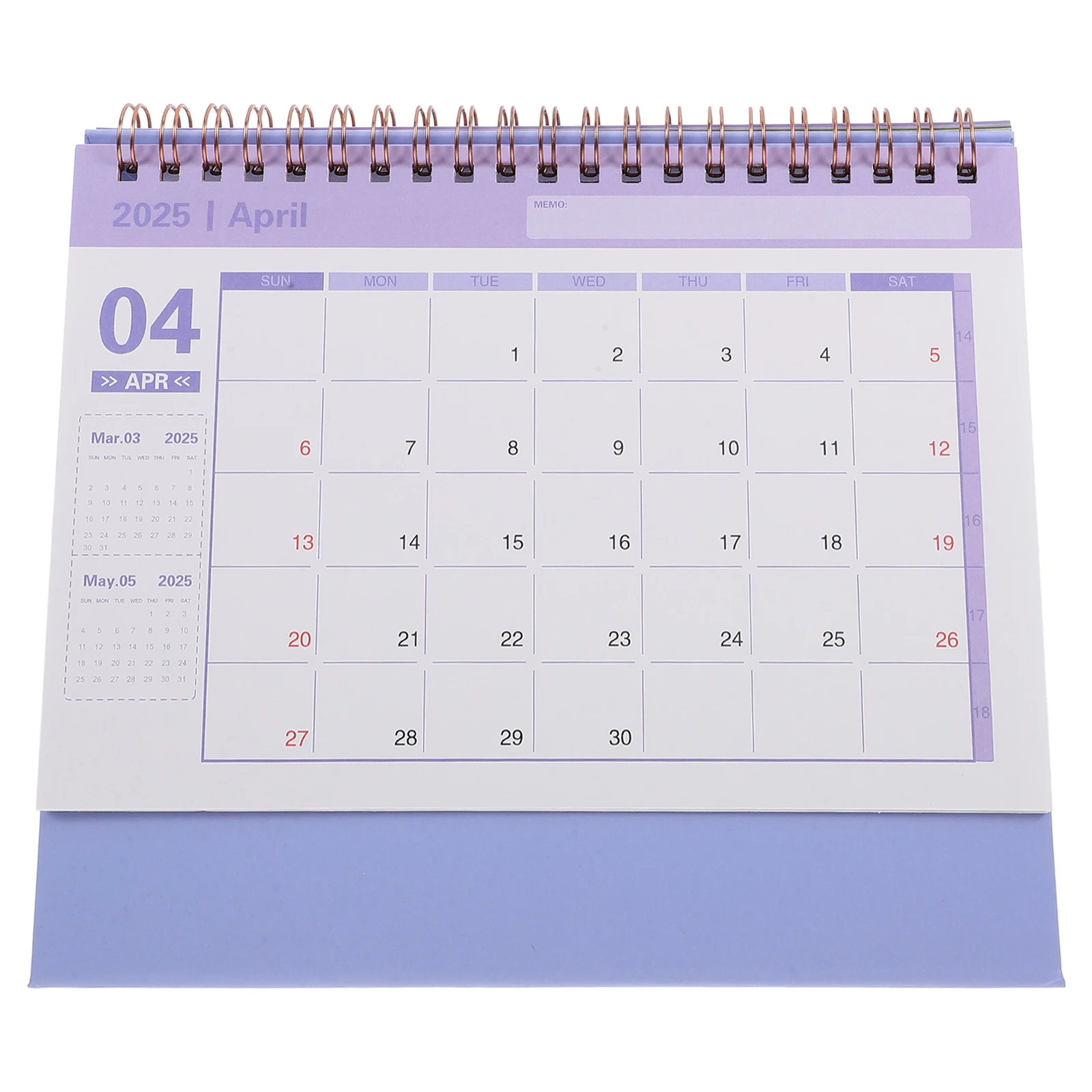 

English Version Desk Calendar Mini Decorative Monthly Paper Calendars Aesthetic Standing Design Spiral Office Supply Lightweight