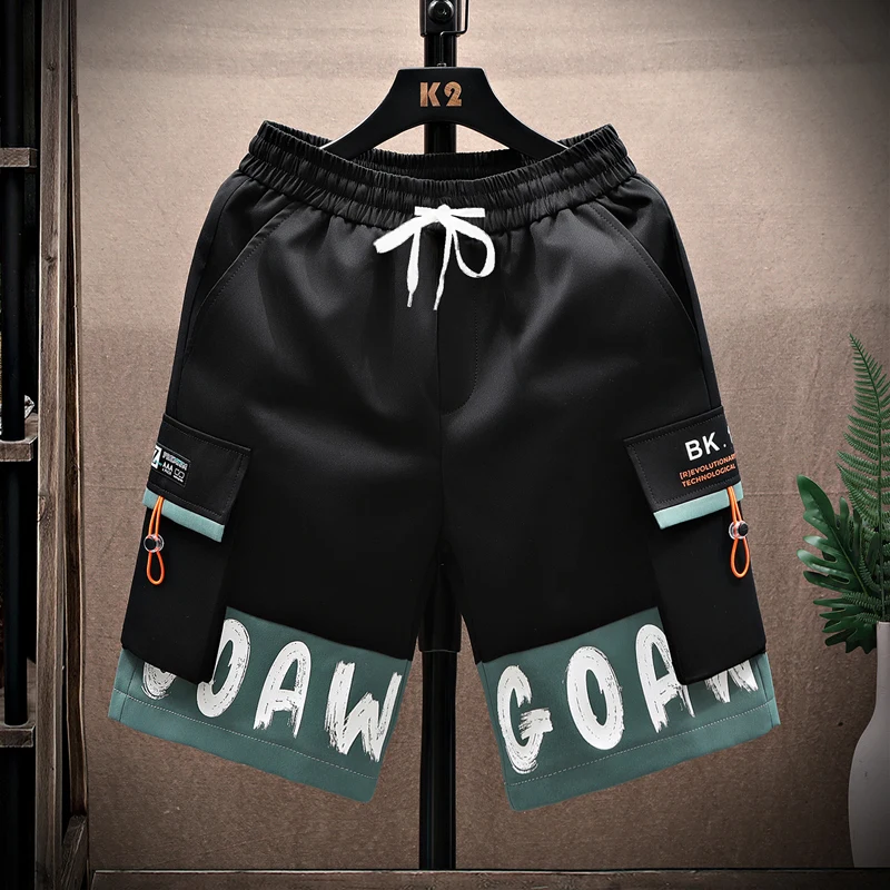 

Повседневные рабочие брюки для мужчин: модные летние тонкие брюки-карго от трендового бренда, молодежные, прямого кроя, длиной до колена