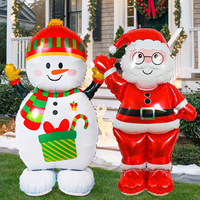 1/2 pcs set, including Santa Claus and snowman balloons, suitable for Christmas party decorations, family Christmas
