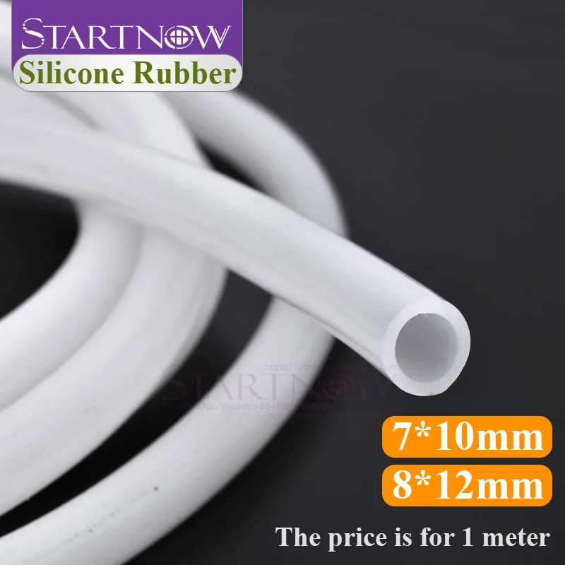 Srartnow 7x10mm  Flexible Silicone Water Tube Hose Special For CO2 Laser Cutting Machine Chiller Water Pump Water Level Sensor