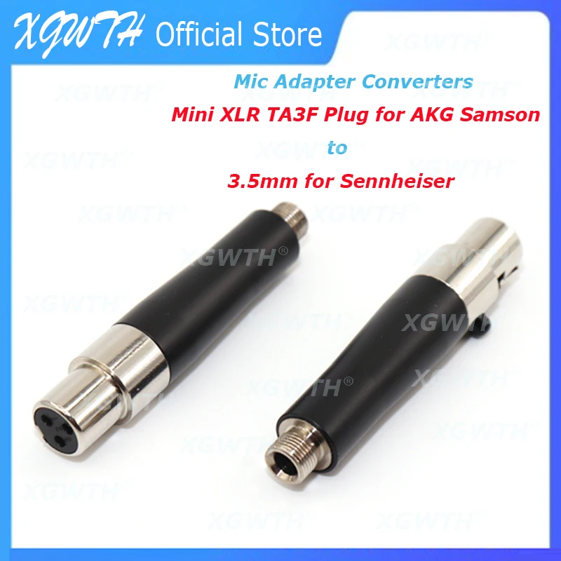 DIY Microphone Cable Adapter Standard 3.5mm Lock Sennheiser to Shure TA4F Mini Female AKG Samson TA3F 3Pin Connector Converters