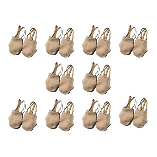 Zapatos de gimnasia rítmicos, medias Calcetines suaves de punto, calzado de competición profesional, suela suave, protección de la piel elástica, zapatos de baile, 10 piezas