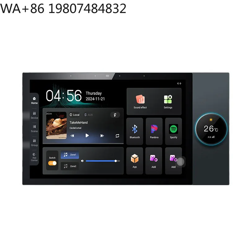 10 Inch Hotel Guest Room Smart Sound Control Panel Zigbee Gateway Multi-scene Scene Customization Home Automation System