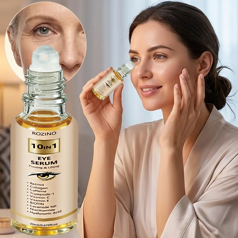 Rozino 10-in-1 Eye Cream Essence Has a Light and Moisturizing Texture and Is Quickly Absorbed into the Skin. It Fully Moisturizes the Eye Area, Soothes Dryness, Softens Skin Texture, Has a Gentle Formula That Won'T Harm the Skin, Is Multi-Functional, and Is a Practical Product for Daily Eye Care.