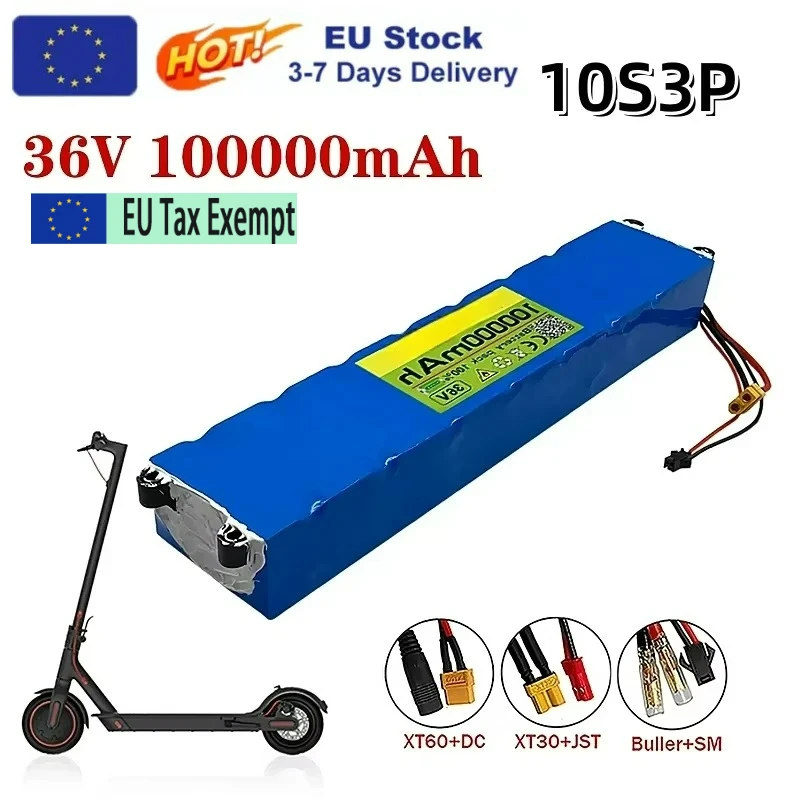 MKEPA 10S3P 36V 100000mAh 36V Elektroroller-Akkupack 18650 Lithium M365 Elektroroller 36V Akku