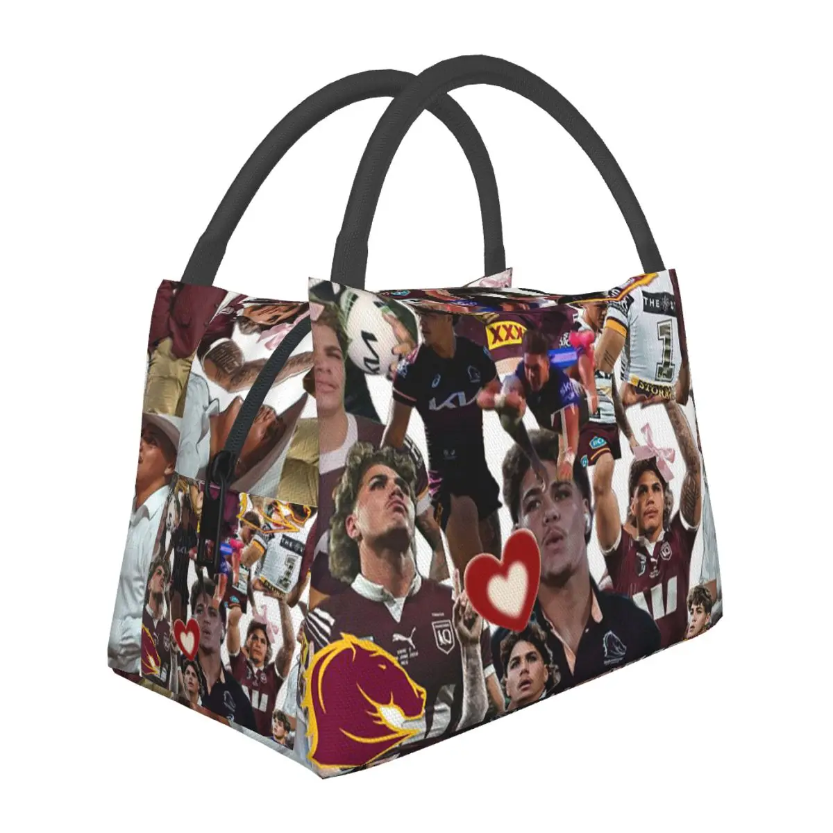 Reece Walsh Nrl Hot Collage Photos Lunch Bag for School Bento Storage Food Boxes Container Cooler Thermal Lunch Box Tote