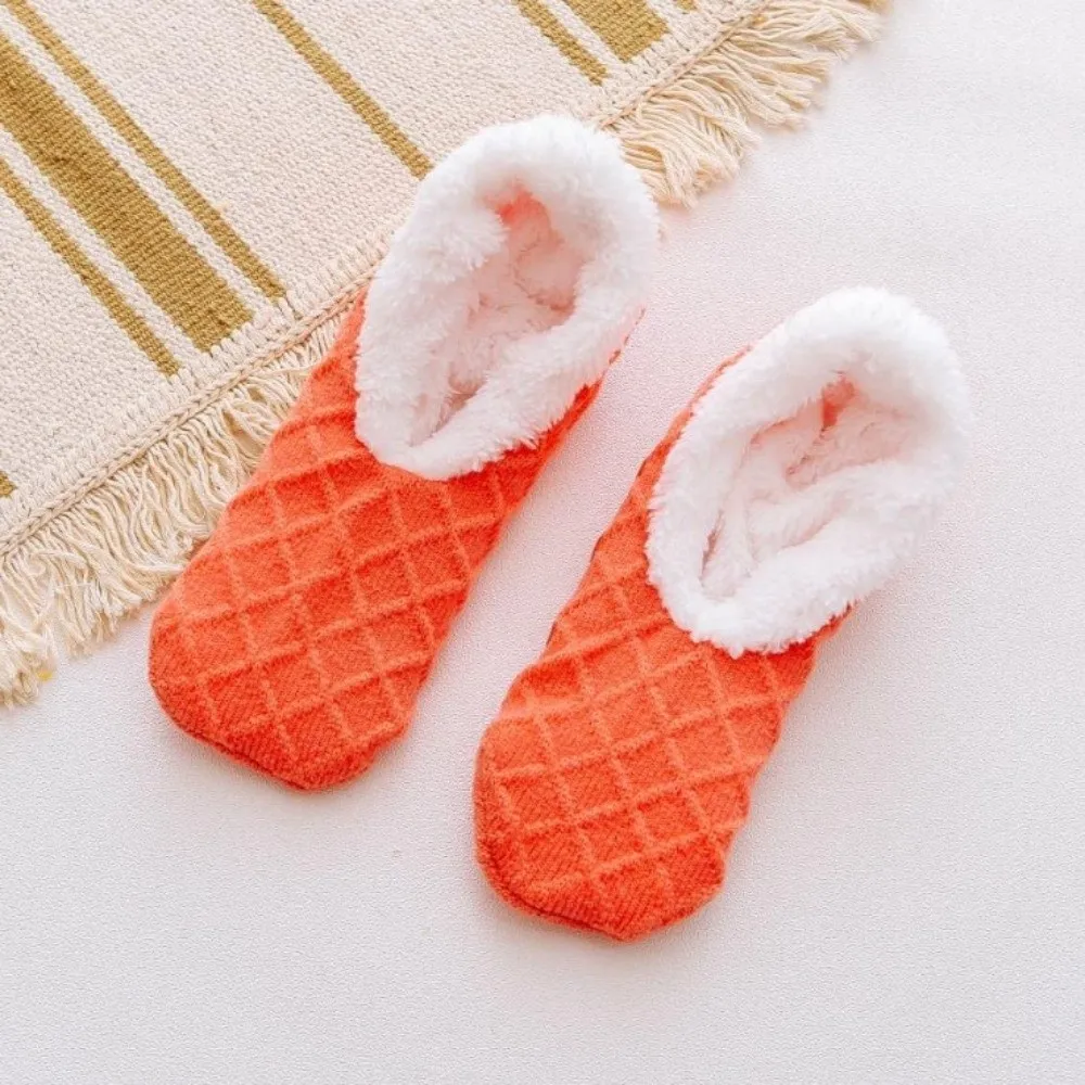 High Quality Solid Color Floor Socks Thick Comfortable Warm Socks Non Slip Knitted Socks Indoor Use