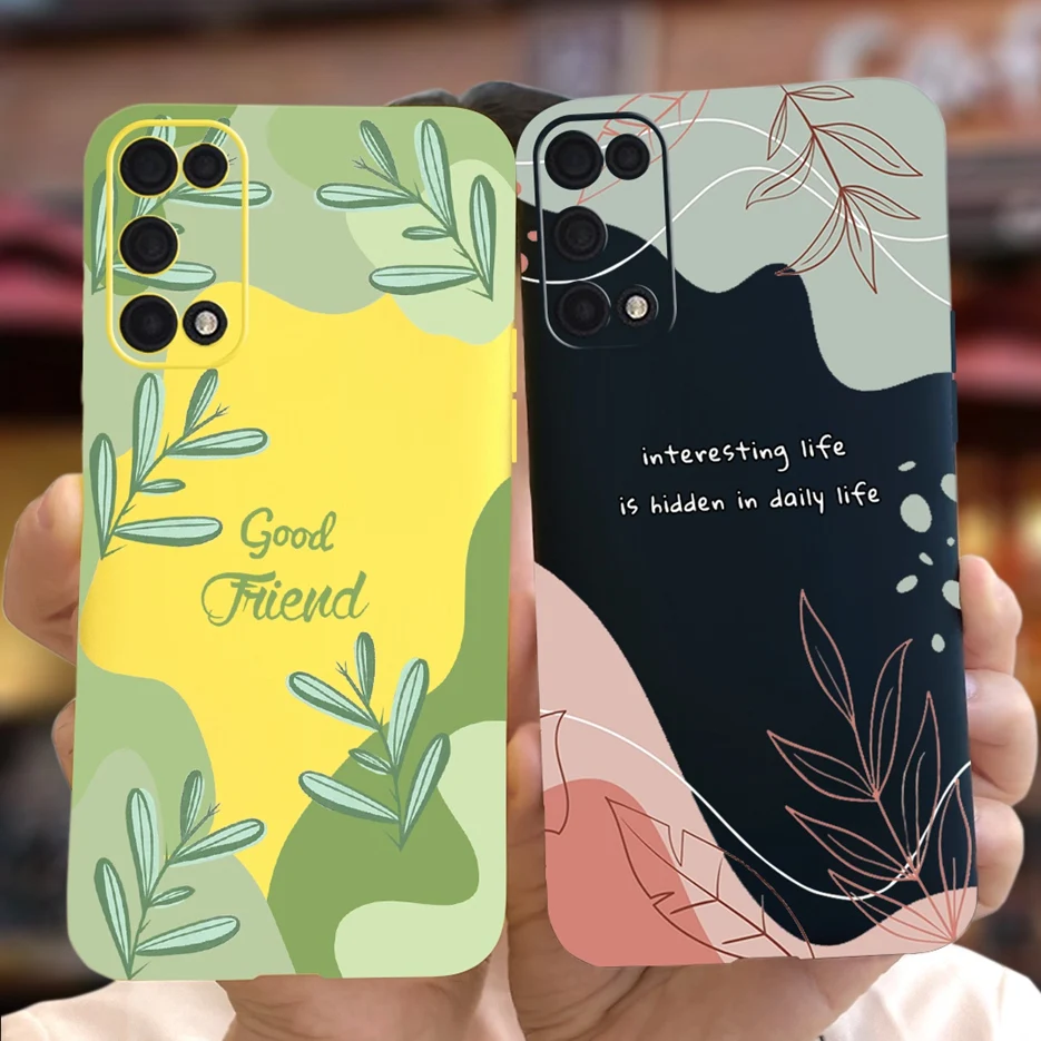 For Realme 7 5G Case RMX2111 Stylish Art Painted Cover Shockproof Soft Silicone Phone Case For Realme7 5G Back Cover Matte Coque