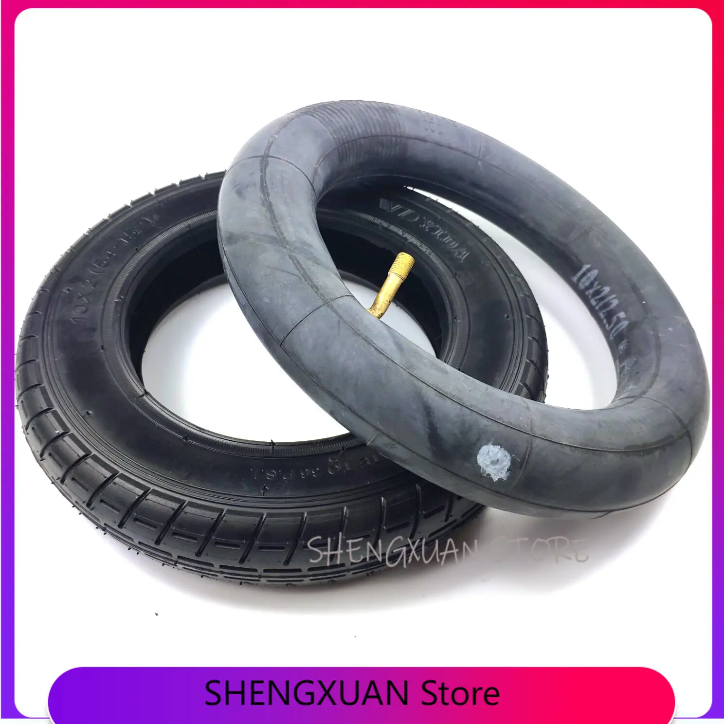 

10x2 (54-152) Tire Inner Tube Outer Tyre 10 Inch Wheel for Electric Scooter Children's Bicycle Baby Carriage Parts