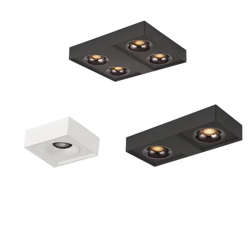 

Square roof LED lights, adjustable COB lights, 7W12W15W, 1-2-4 heads, CREE anti-glare lights, 85-265V, suitable for both home an