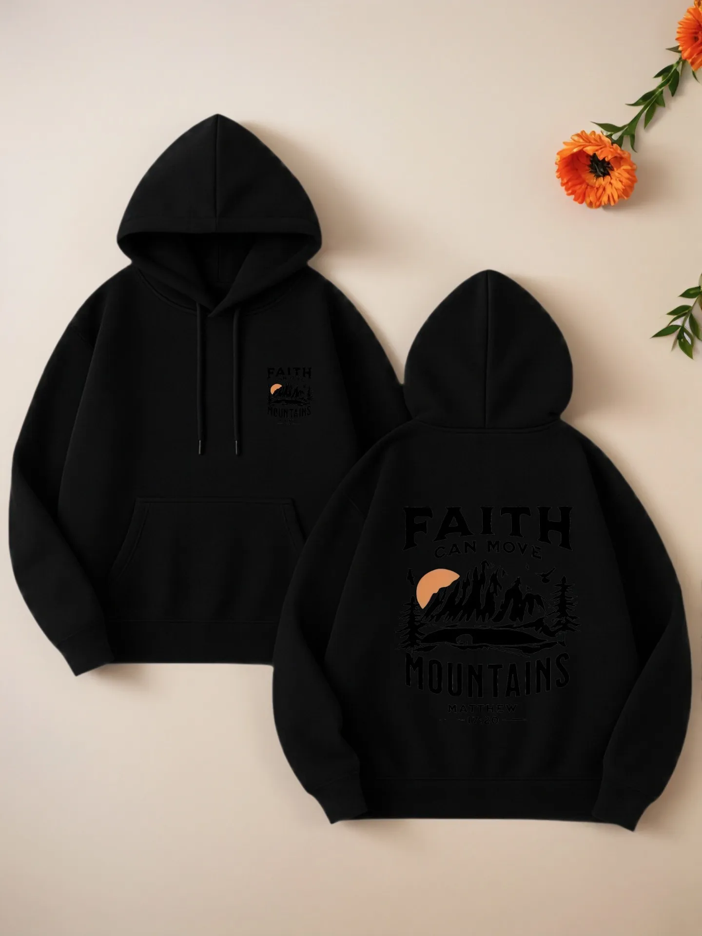 

Женская толстовка с рисунком Faith — принт «Могут перемещении горы», повседневная эстетика, мягкая ткань, повседневная повседневная одежда, для молодых мужчин