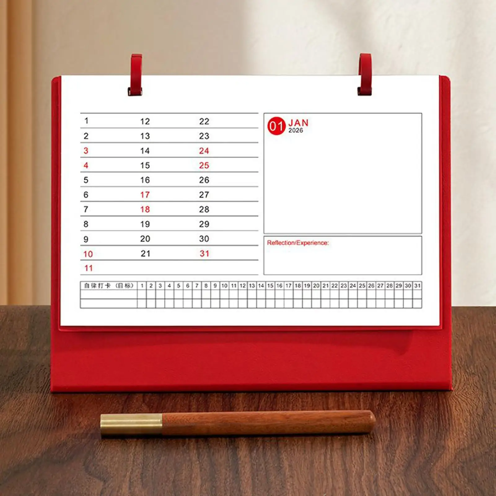 

Year of the Horse Desk Calendar 12-Month 2026 Planning Supplies Spring Festival Desktop Calendar for Office Home Hotel School