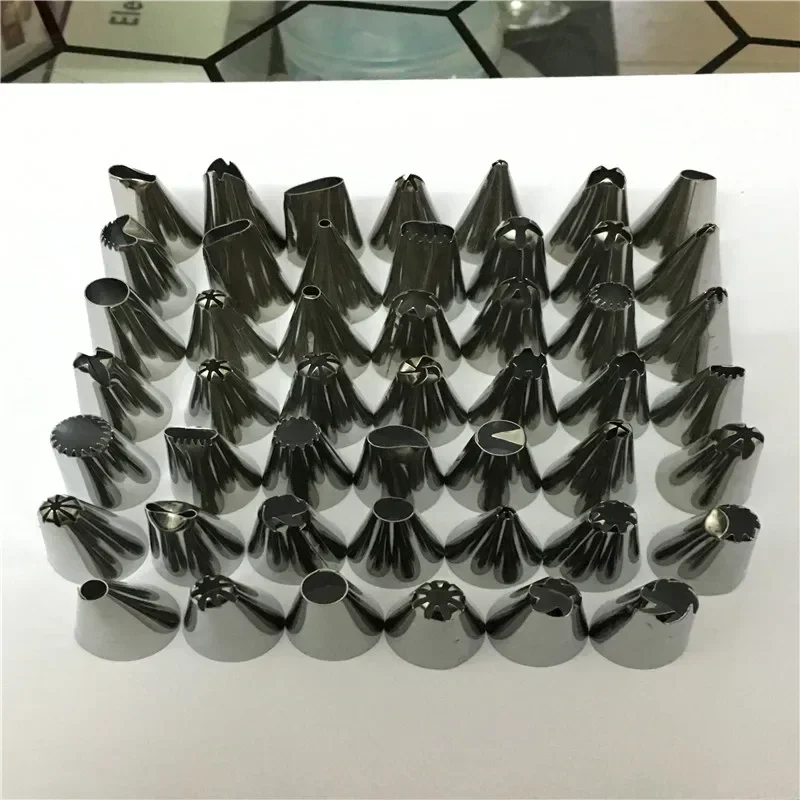 24/48 Stainless Steel Nozzle Tips DIY Cake Decorating Tool Icing Piping Cream Pastry Bag Kitchen Accessories Bakery Tools