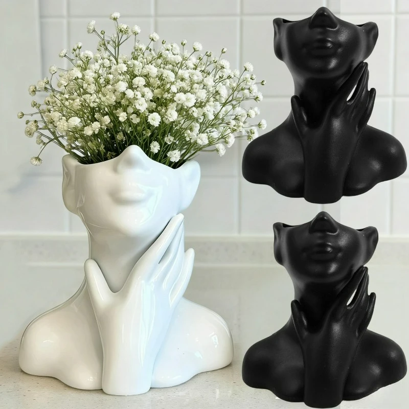 

Ins Style Face Shape Makeup Brush Holder New Creative Luxurious Bouquet Stationery Storage Box Face Design Organizer Bottle