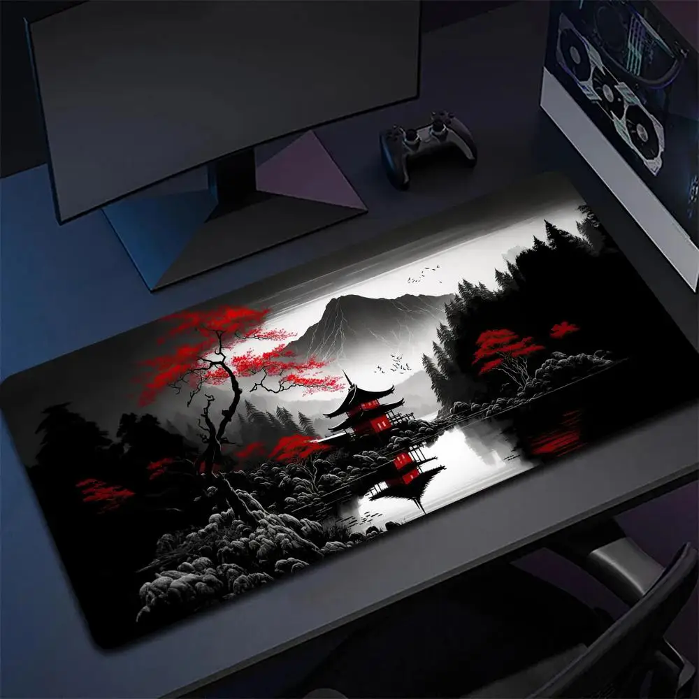 

Cherry blossom landscape Mouse Pad Gamer Office Accessories Pc Cabinet Games Desk Mat Computer Desks Keyboard Gaming Mats