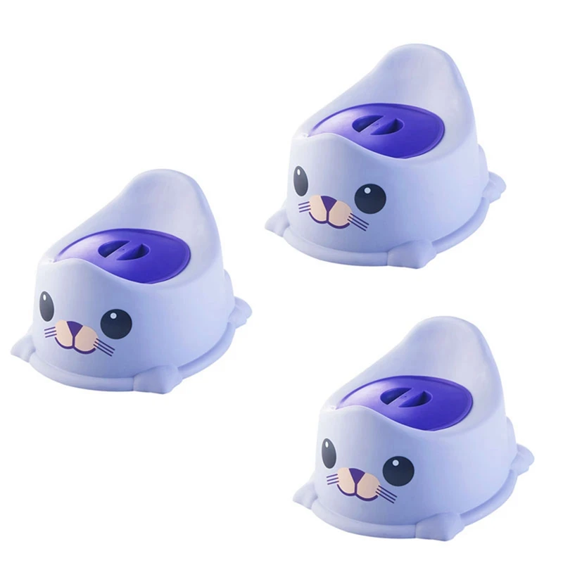 3X مقعد تدريب قعادة الطفل مع مسند الظهر وعاء محمول للأطفال طفل رضيع المرحاض لطيف قعادة البراز للأولاد - الأرجواني