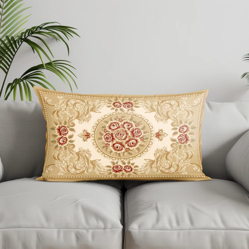 Home Decor Oriental Pattern Rectangle Pillowcase Suitable For Sofa Bedroom Car Pillow Cover Cushion Rectangular Back Cushion