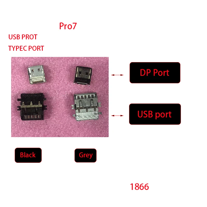 For Microsoft Surface Pro7, new built-in USB interface 1866, original built-in TypeC charging port, DC power port