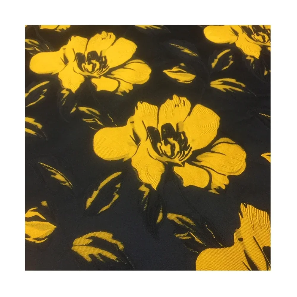 

Жаккардовая ткань, осень-зима, большое цветочное платье, костюм, пальто, подвесная одежда, ткань, европейский бренд, модный дизайн, шитье, оптовая продажа