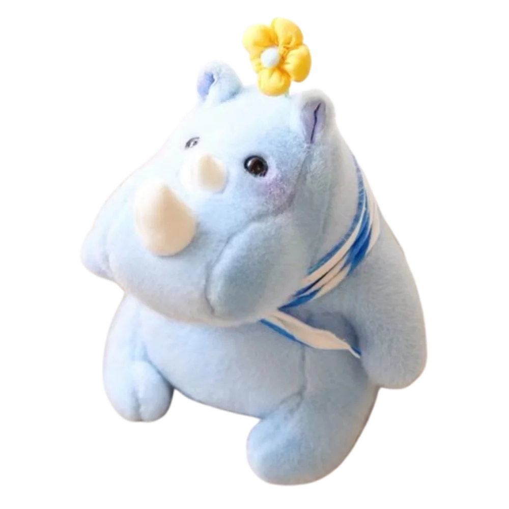 

Kawaii пушистый носорог плюшевая игрушка интерактивный шарф ручной работы коллекция кукол-носорог мягкая кукла-носорог домашний декор