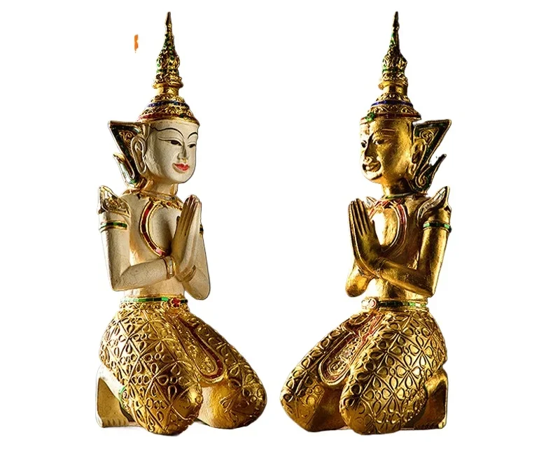 Southeast Asian Style Hotel Club Hall Decoration Kneeling Buddha Decoration Buddha Statue