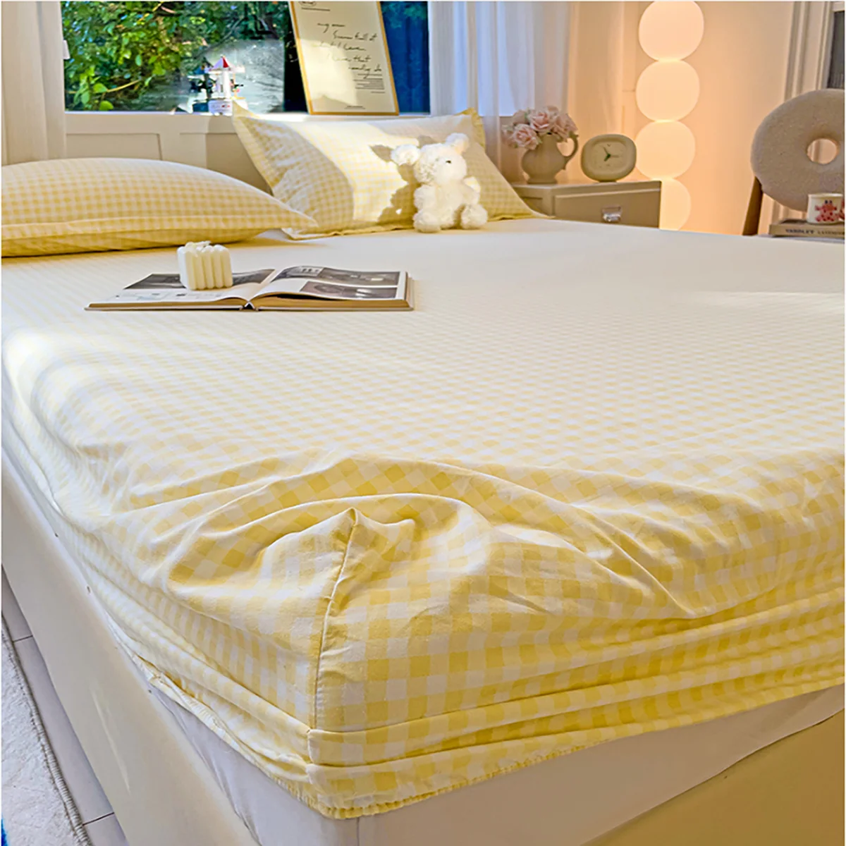 1 Pc High Quality Fitted Sheet 90/180/150x200 Cm Mattress Cover Elastic Band Bed Sheet Queen King Size No Pillowcases Included