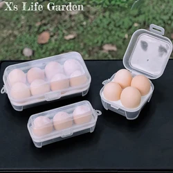 Egg Box 3/4/8 Grids Egg Holder Container for Outdoor Camping Picnic Eggs Box Case Anti-fall Egg Storage Boxes Kitchen Organizer