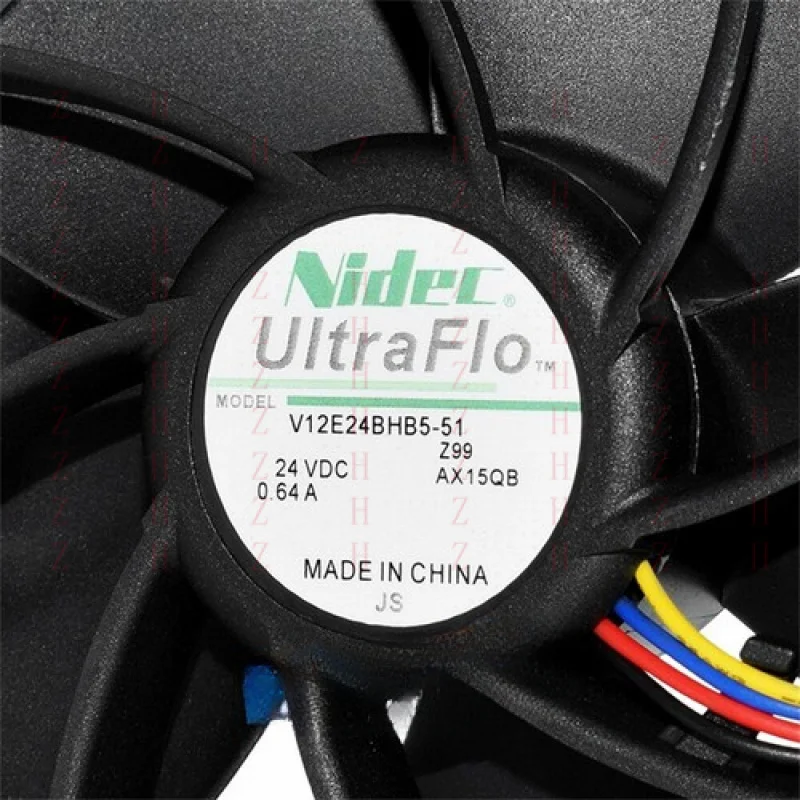 

XXZ for 1/piece NIDEC V12E24BHB5-51 4-wire 24V 0.64A 12038 High Air Flow Cooling Fan