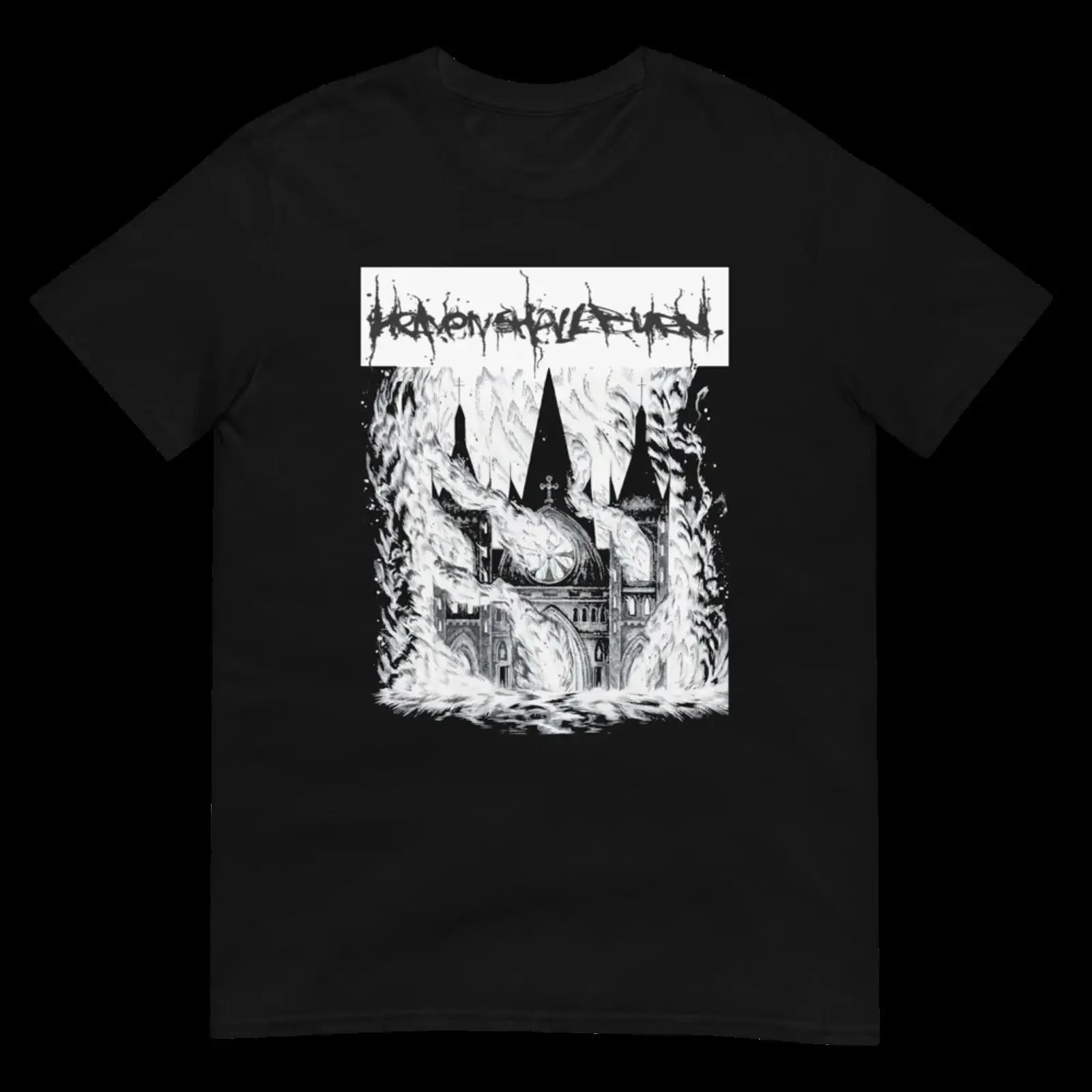 HEAVEN SHALL BURN Death Metal T Shirt Men's 100 Cotton Black New vintage Washed Top For Everyday Wear graphic Casual