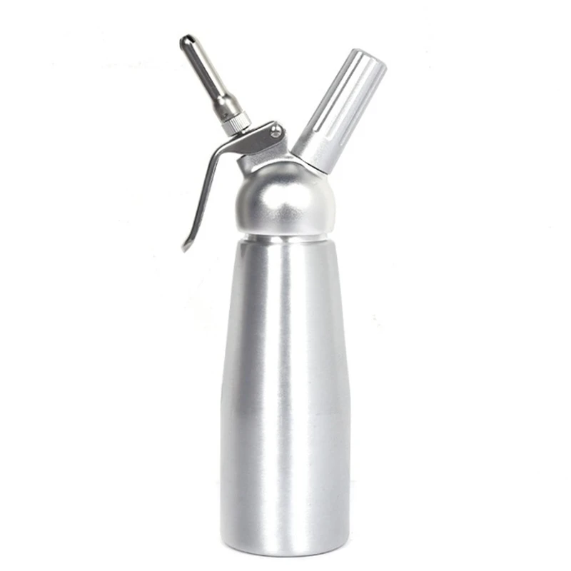 Batidor de crema de aluminio duradero de 500ML de alta calidad, dispensador de crema batida de Metal, herramientas de postre de sifón, buen embalaje