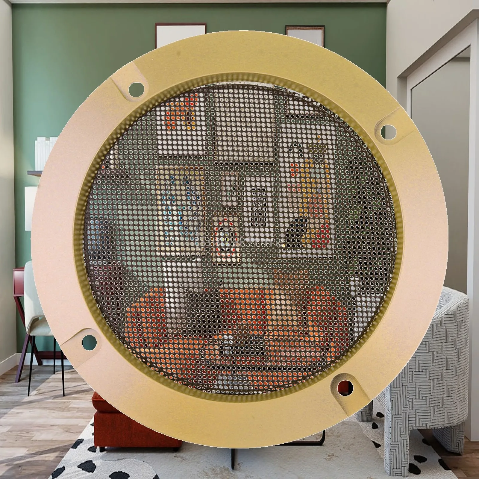 Audio Speaker Cover Round Mesh Design for 5 2 Inch Replacement Speakers and 3 Way Component Car Speakers