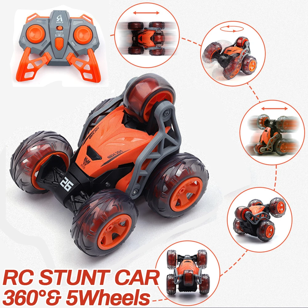 Coches RC 2,4G, camión volquete de 5 ruedas, coche acrobático giratorio 360, Buggy de escalada de alta velocidad, vehículo eléctrico, regalos de coche de Control remoto
