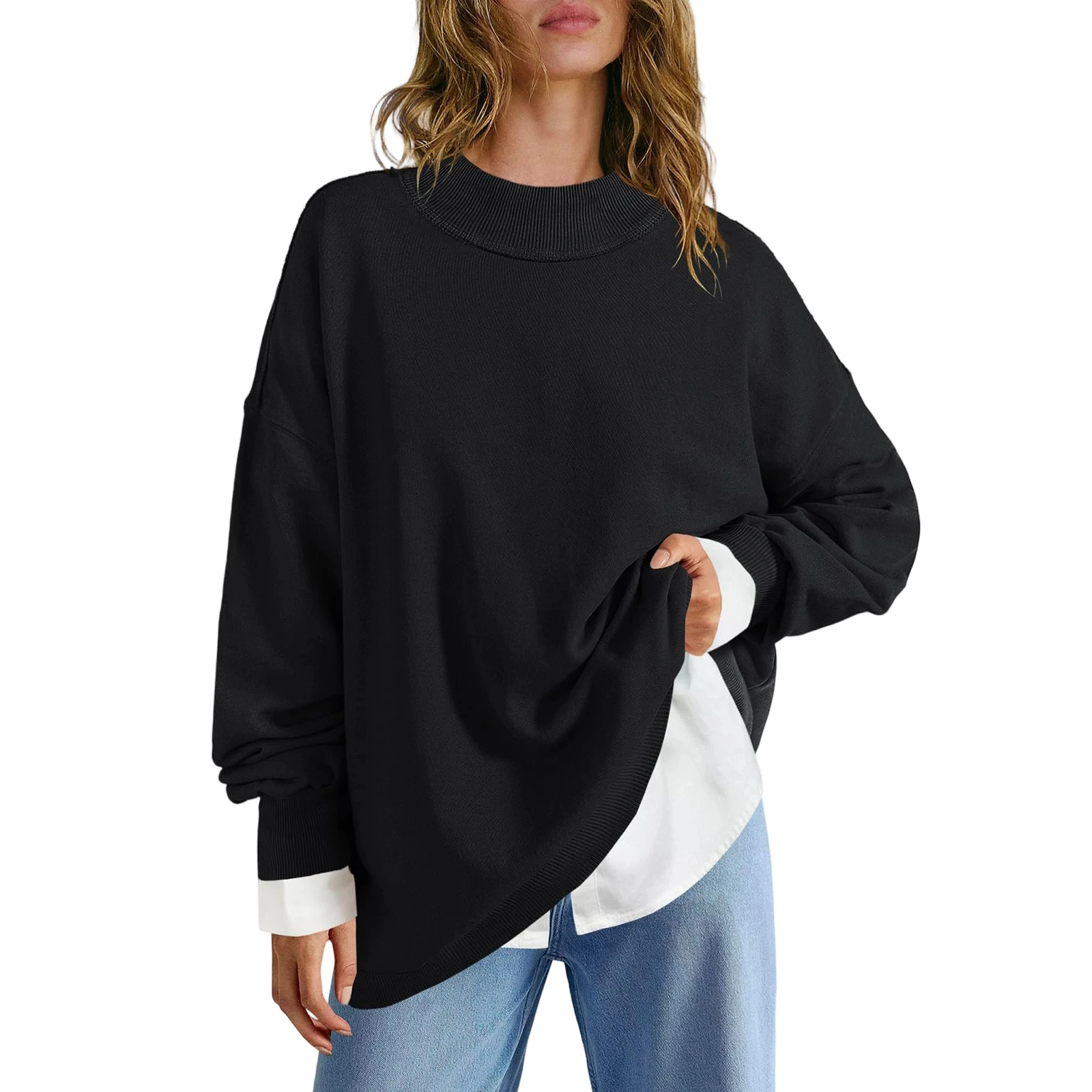 Sudadera deportiva informal de manga larga de Color sólido a la moda para mujer, Top, ropa de invierno para mujer