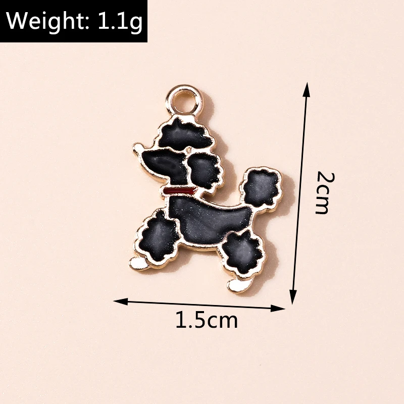 Leslie 10 Stück 34 x 38 mm Harz niedliche bunte Ballon-Hund-Charms für Ohrringe, Armbänder, Halsketten, Schmuckherstellung, schöner Welpen-Anhänger – Detail 13