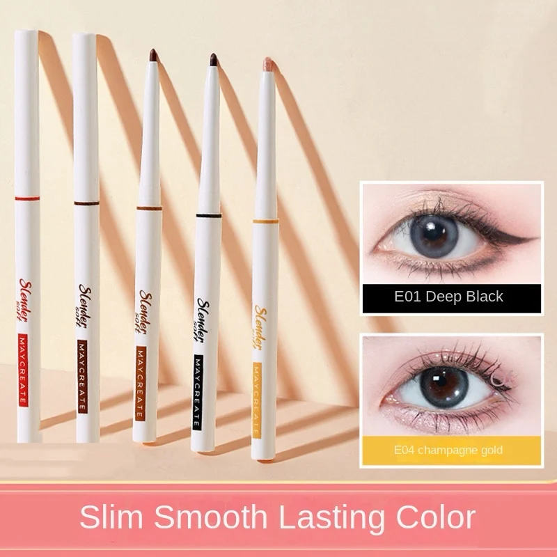 Penna gel per eyeliner Silkworm sdraiata Eyeliner opaco liscio a lunga durata Matita gel per eyeliner impermeabile Trucco coreano ad asciugatura rapida