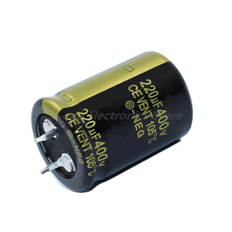 2-10pcs 400V220UF 400V 220UF 25X35mm High quality Aluminum Electrolytic Capacitor High Frequency Low Impedance ESR