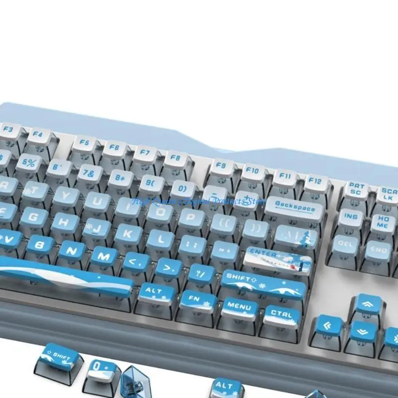 U2JE 116Keys PBT -sleutelhoeken achtergrondverlichting voor mechanische toetsenboards sneeuwpatroon doorgaans