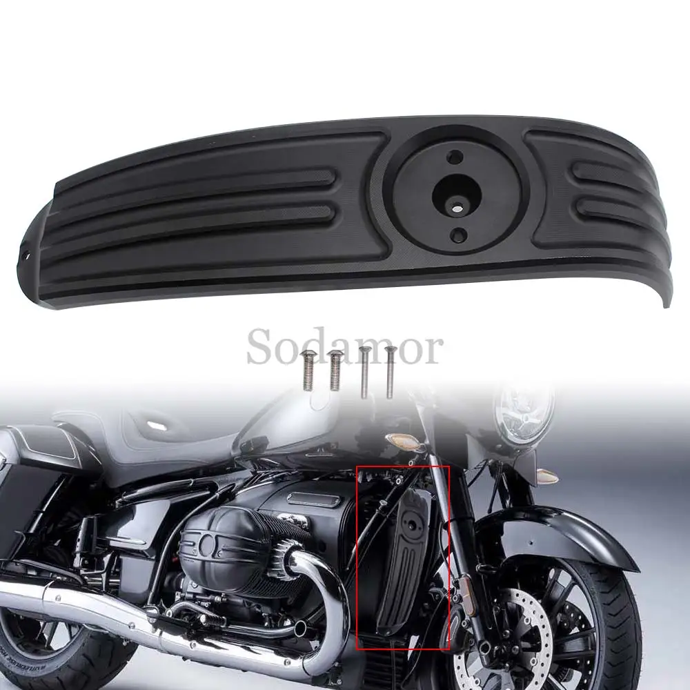 

Motorcycle Accessory 1 Piece Front Engine Protector Cover Aluminum Alloy Black Fit For BMW R18 Transcontinental 2021-2024 models