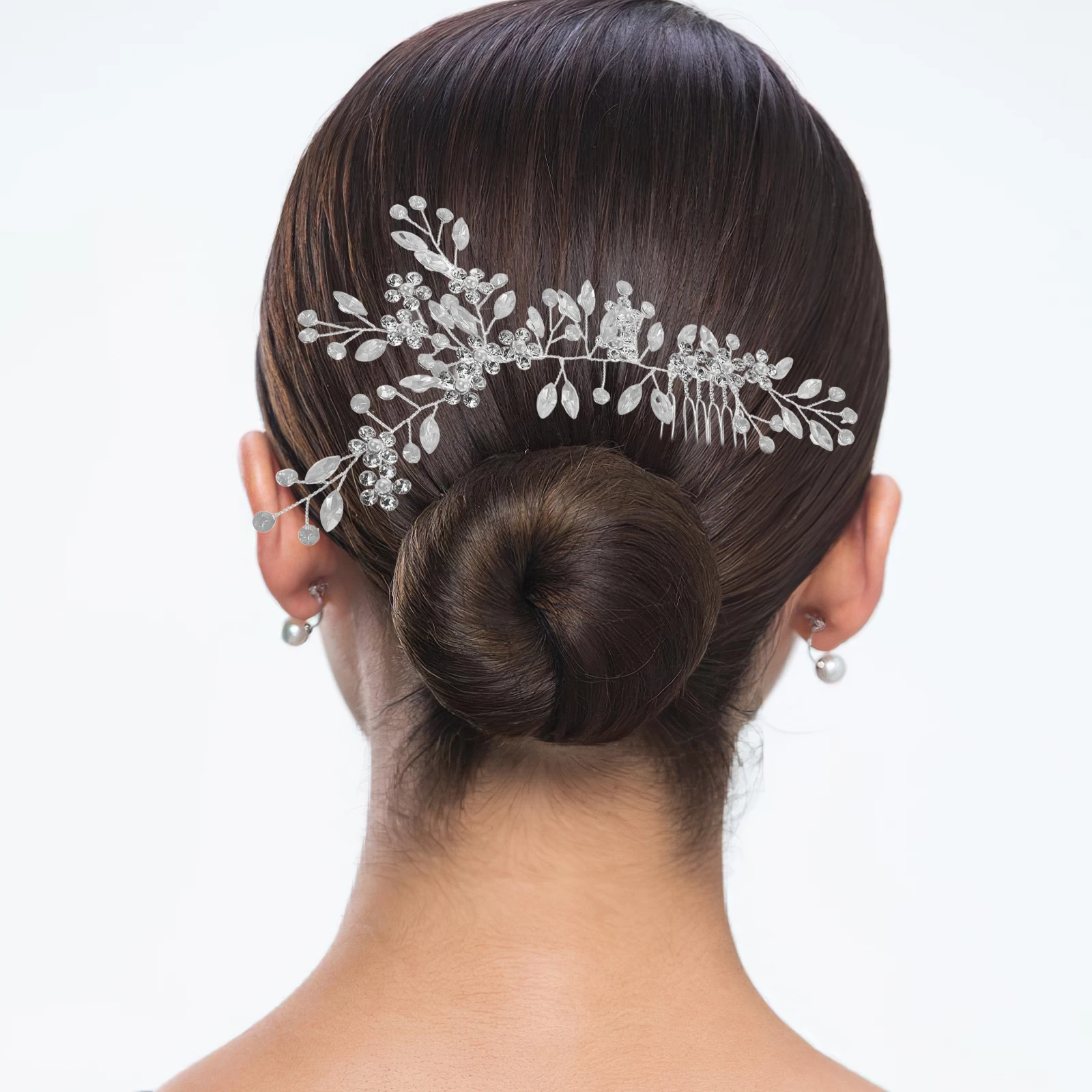 

Bridal Comb Wedding Dress Bride Accessories Hair Silver Diamond Combs for Bridesmaid